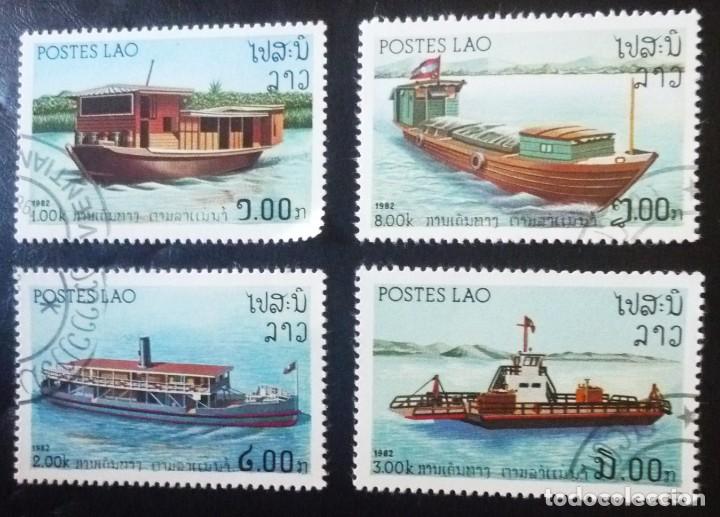 Sellos: LOTE DE 4 SELLOS DE LAOS - Foto 1
