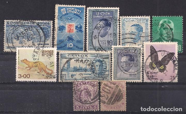 Francobolli: SRI LANKA, CEYLAN - LOTE11 SELLOS DIFERENTES - USADO