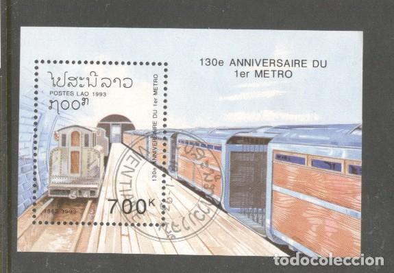Sellos: Laos 1993 Metro perf. sheet Mi.B145 used     TA.059 - Foto 1