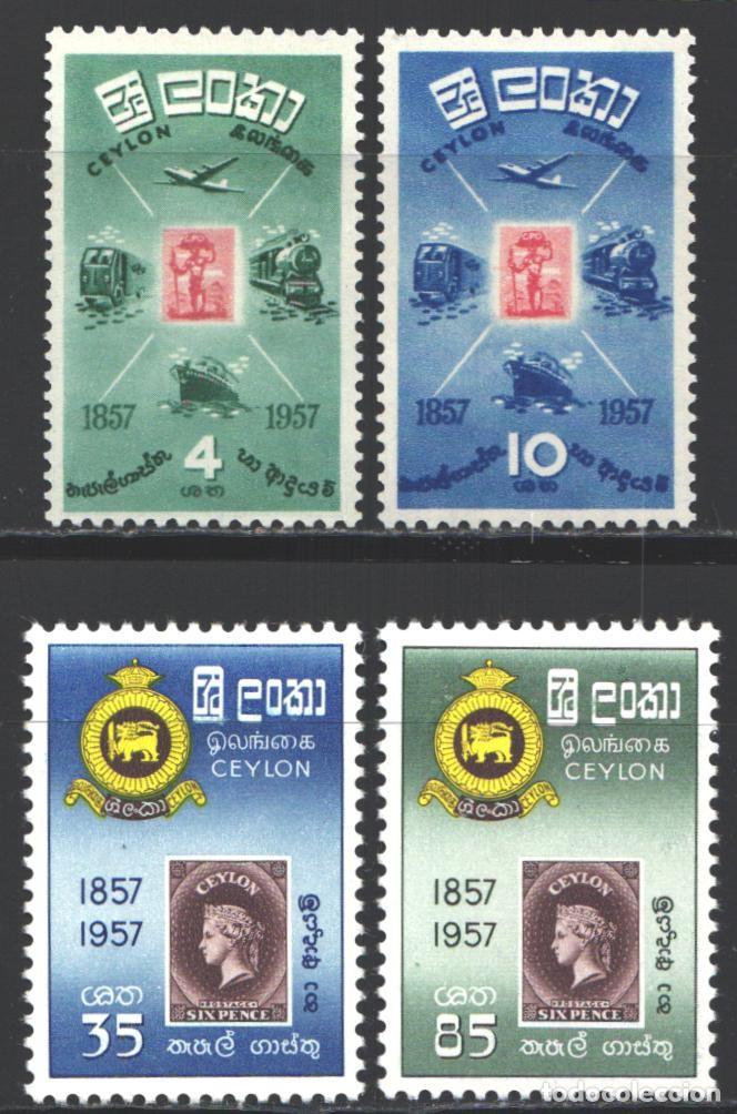 Sellos: CEYLON, 1962 YVERT N&ordm; 309 / 312 /*/ - Foto 1
