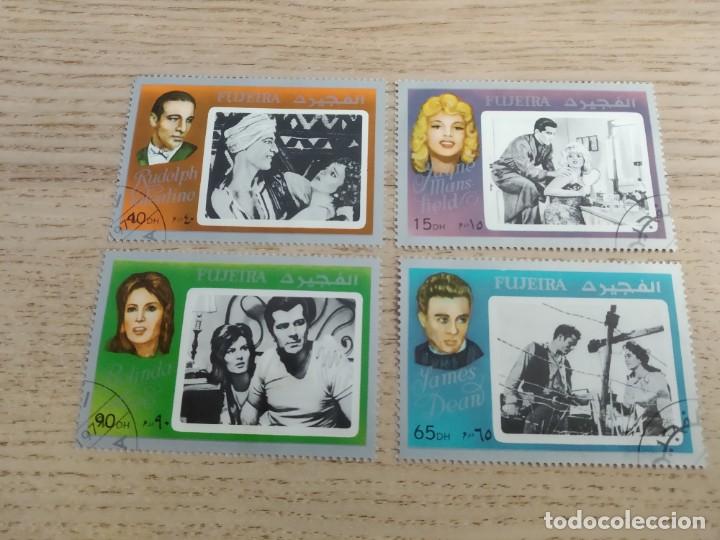 Stamps: 4 sellos FUJEIRA (Emiratos &Aacute;rabes Unidos). De la serie Film actors. 1972