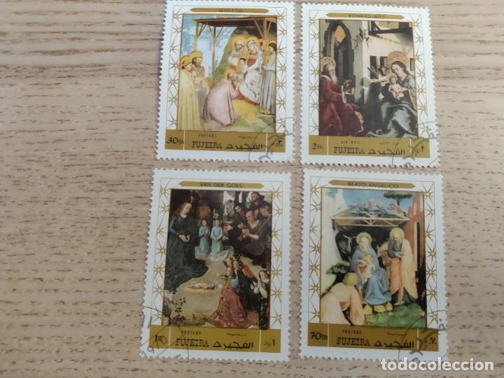 Sellos: 4 sellos FUJEIRA (Emiratos &Aacute;rabes Unidos). De la serie Madona Paintings. 1970