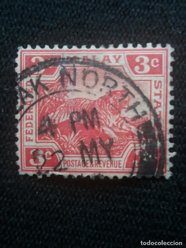 Briefmarken: MALASIA BRITANICA, 3 C, TIGRE, A&Ntilde;O 1020.