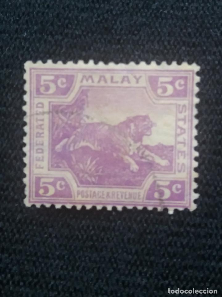 Briefmarken: MALASIA BRITANICA, 5 C, TIGRE, A&Ntilde;O 1022.