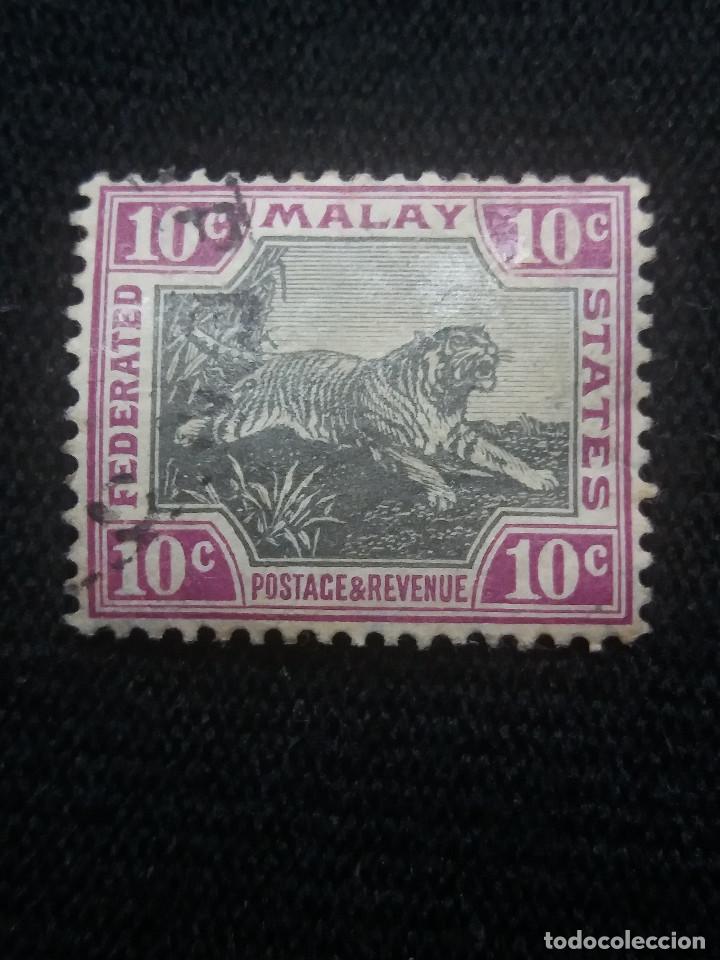Briefmarken: GRAN GRETA&Ntilde;A, FEDERATED STATES MALAY 10C A&Ntilde;O 1900.