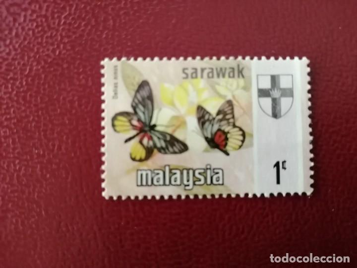 Briefmarken: MALASIA - ESTADOS MALAYOS - SARAWAK - VALOR FACIAL 1 - FAUNA - MARIPOSAS