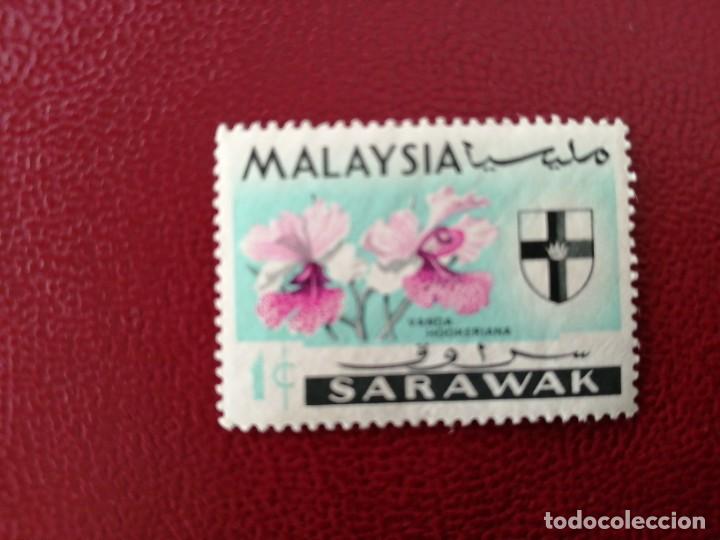 Briefmarken: MALASIA - ESTADOS MALAYOS - SARAWAK - VALOR FACIAL 1 - FLORA