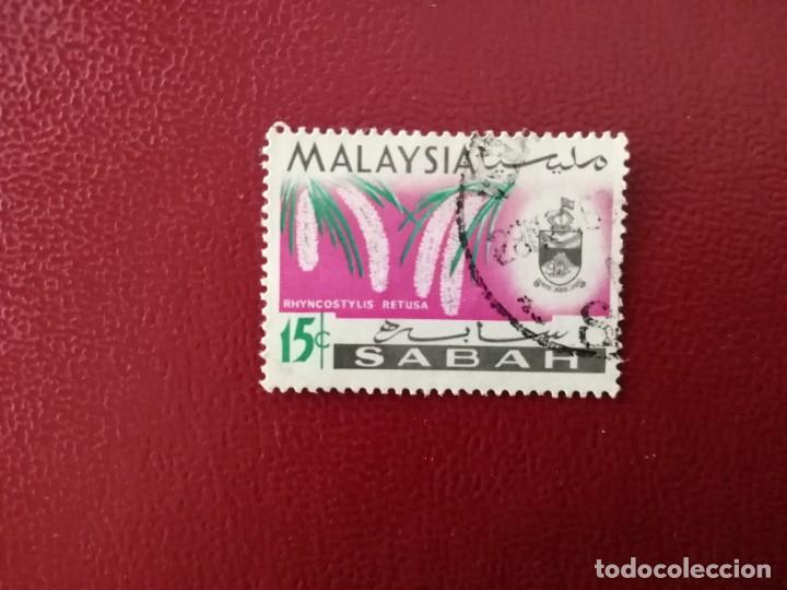 Briefmarken: MALASIA - ESTADOS MALAYOS - SABAK - VALOR FACIAL 15 - FLORA