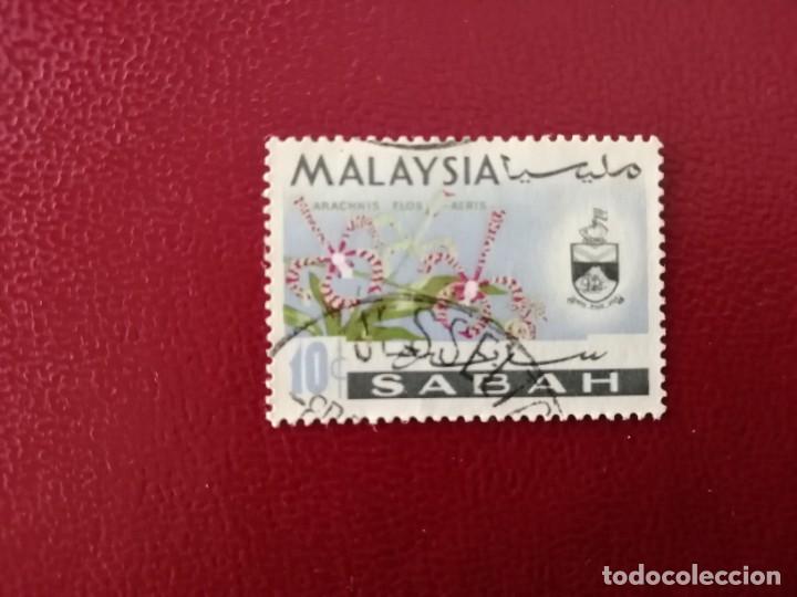Briefmarken: MALASIA - ESTADOS MALAYOS - VALOR FACIAL 10 - SABAH - FLORA