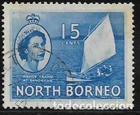 Sellos: BORNEO DEL NORTE, YVERT 303, BARCOS - Foto 1