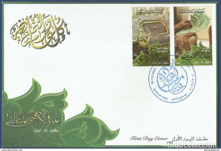 Briefmarken: O) 2008 EMIRATOS &Aacute;RABES UNIDOS, EAU, TRADICIONES ISL&Aacute;MICAS EID ORACIONES, EID ALI ADHA, AL EIDIYA, M