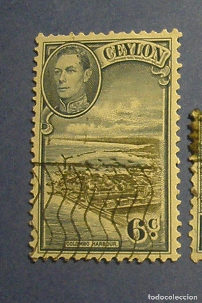 Briefmarken: SRI LANKA - CEYLAN - JEFES DE ESTADO - JORGE VI - PUERTO CE COLOMBO - BARCOS.