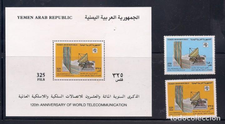 Timbres: YEMEN ARAB REPUBLIC 1986 - 120 ANIVERSARIO DE LAS TELECOMUNICACIONES MUNDIALES