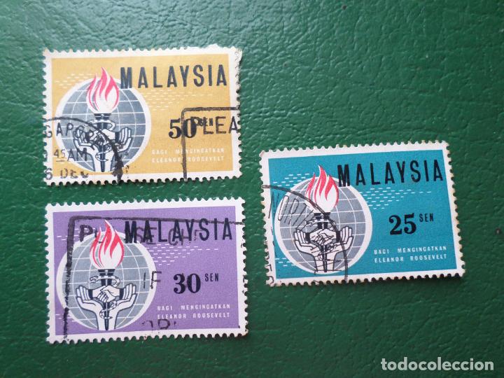 Selos: .malasia, 1964, 80 aniv. nacimiento de eleanor roosevelt, Yvert 9/11