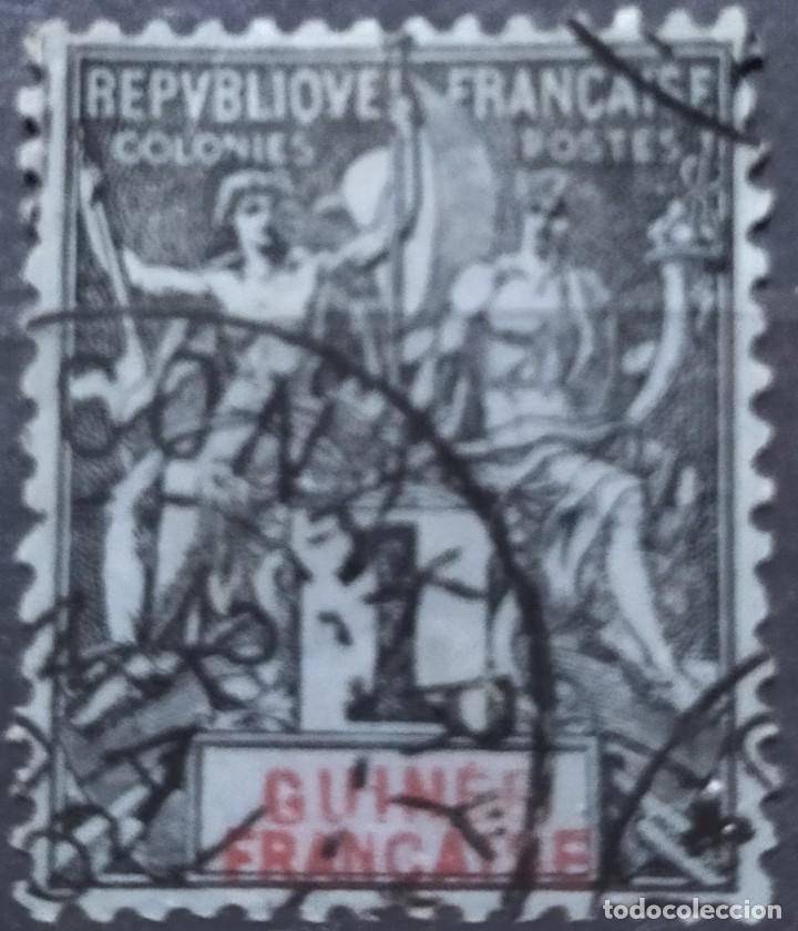 Sellos: 1892 Guinea Francesa. USADO. - Foto 1