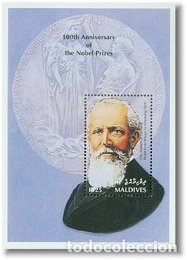 Selos: MALDIVES 1995 SHEET MNH OTTO WALLACH NOBEL PRIZE NOBEL PRIX PREMIOS NOBEL