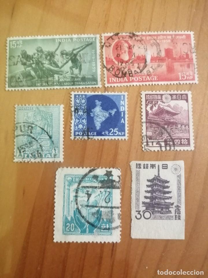 Selos: LOTE DE 8 SELLOS USADOS, DISTINTOS DE ASIA.