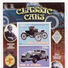 Sellos: MYANMAR 2001 SHEET MNH RENAULT OLDS COCHES CLASICOS AUTOMOVILES CARS VOITURES AUTOMOBILES AUTOS. Lote 363079635