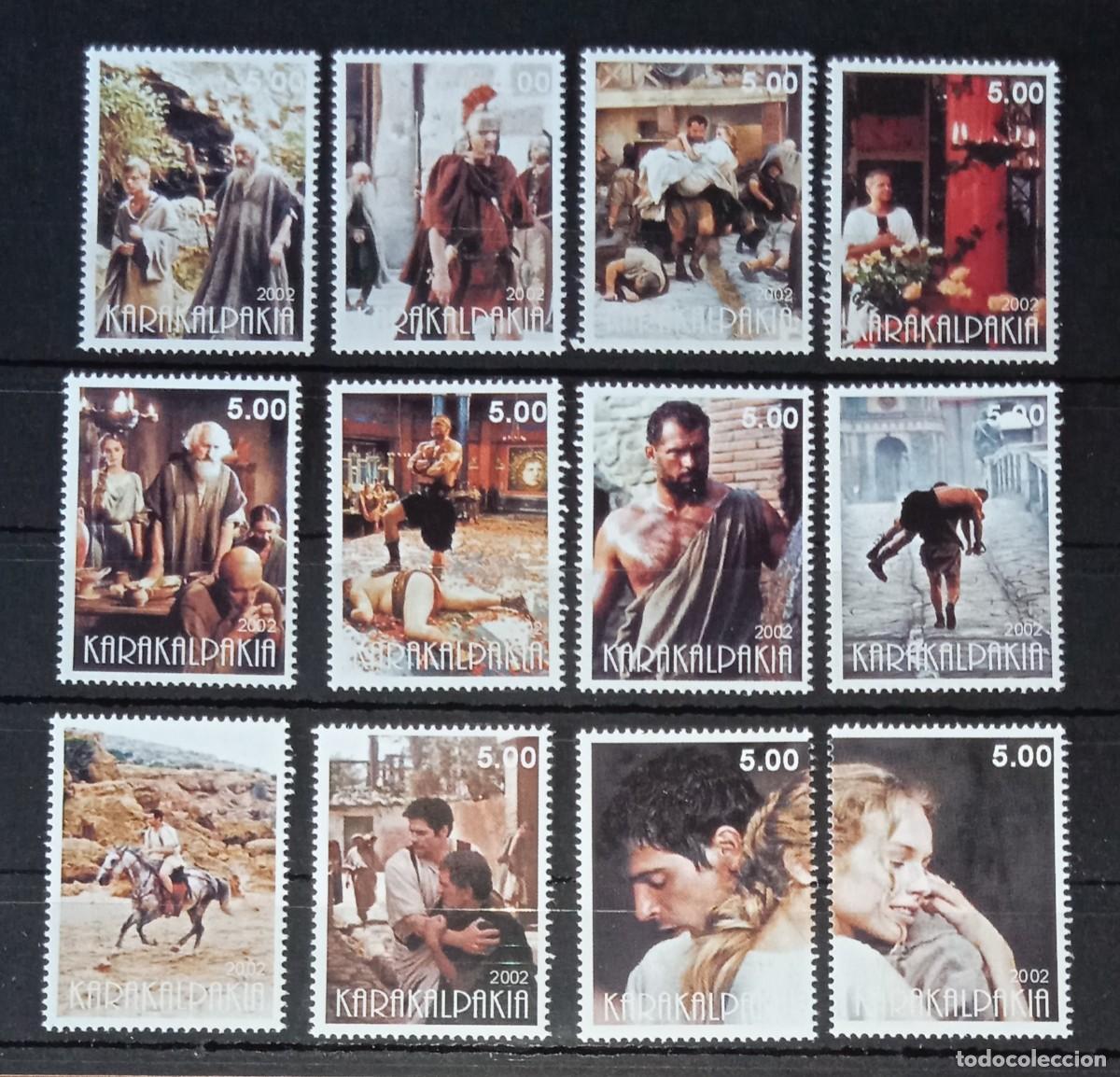 Timbres: KARAKALPAKIA 2002 12 STAMPS MNH QUO VADIS SERIES TV MOVIES CINE CINEMA