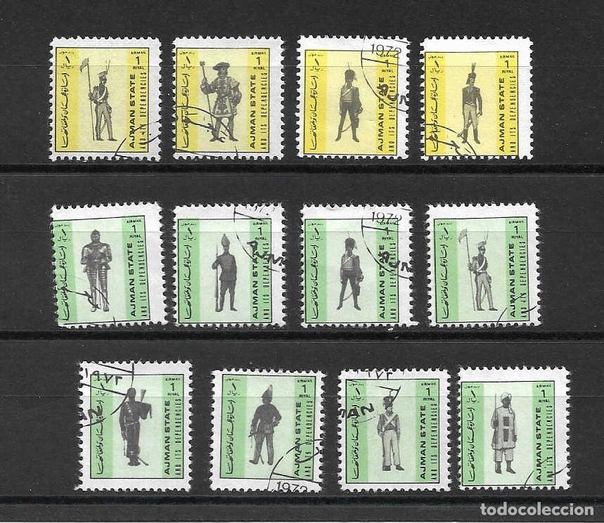 Sellos: uniformes militares. Ajman State. sellos a&ntilde;o 1972