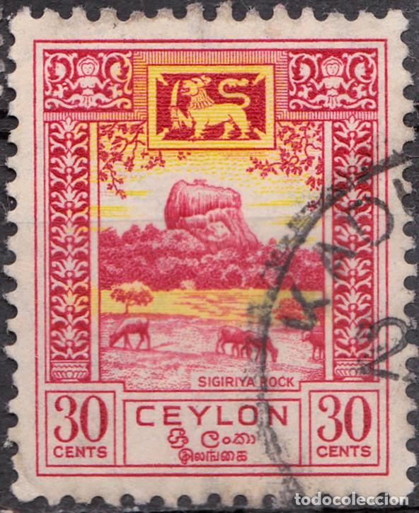 Sellos: 1950 - CEYLAN - ROCA DE SIGIRYA - YVERT 283 - Foto 1