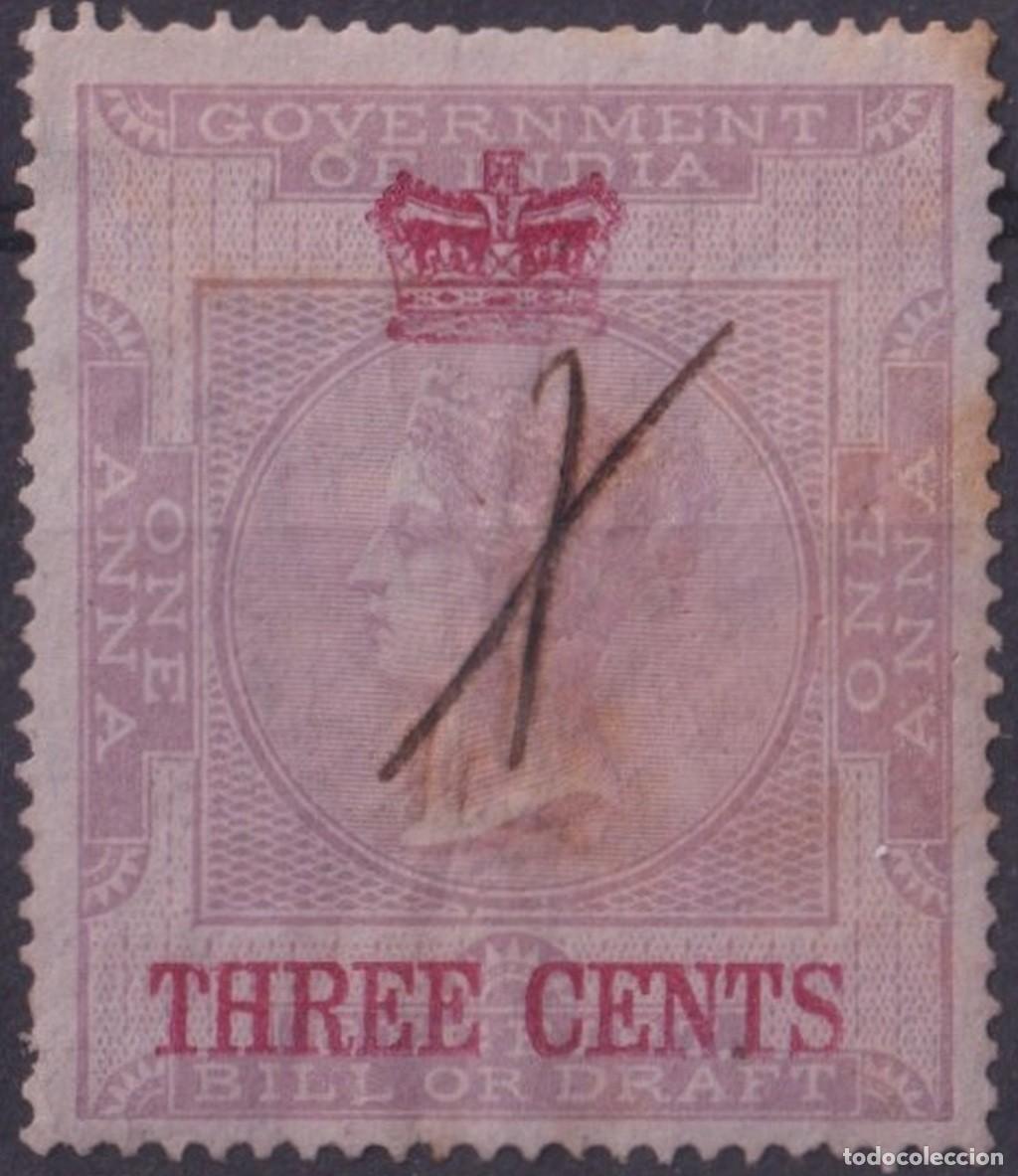 Stamps: F-EX31059 STRAITS SETTLEMENTS MALAYA SURCHARGE ON INDIA STAMPS CROWN.