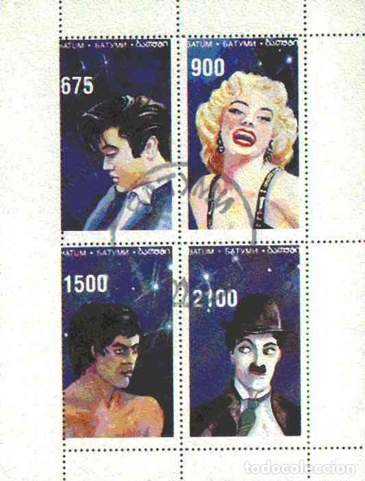 Francobolli: BATUM 1995 SHEET USED MNH ACTORES Y ACTRICES DE CINE CINEMA ACTORS ACTRESSES