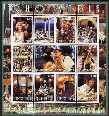 Francobolli: KARAKALPAKIA 2002 SHEET MNH QUO VADIS TV SERIES DE TELEVISION