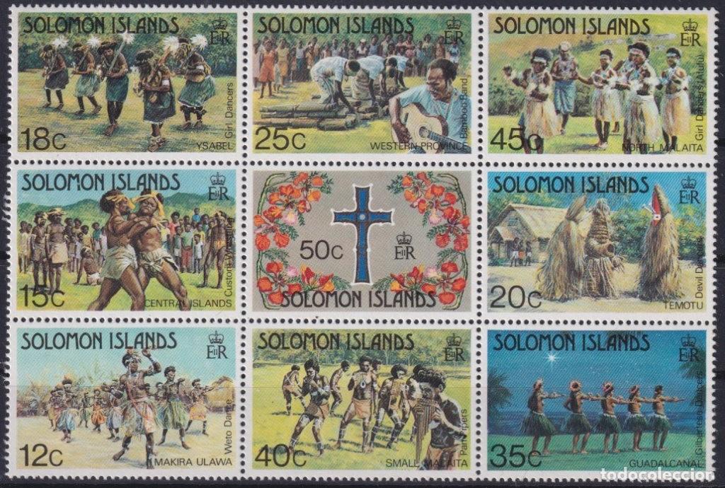 Stamps: F-EX39677 BRITISH SOLOMON MNH 1983 TRADITIONAL DANCE MUSIC HERITAGE CULTURE ETHNIC.
