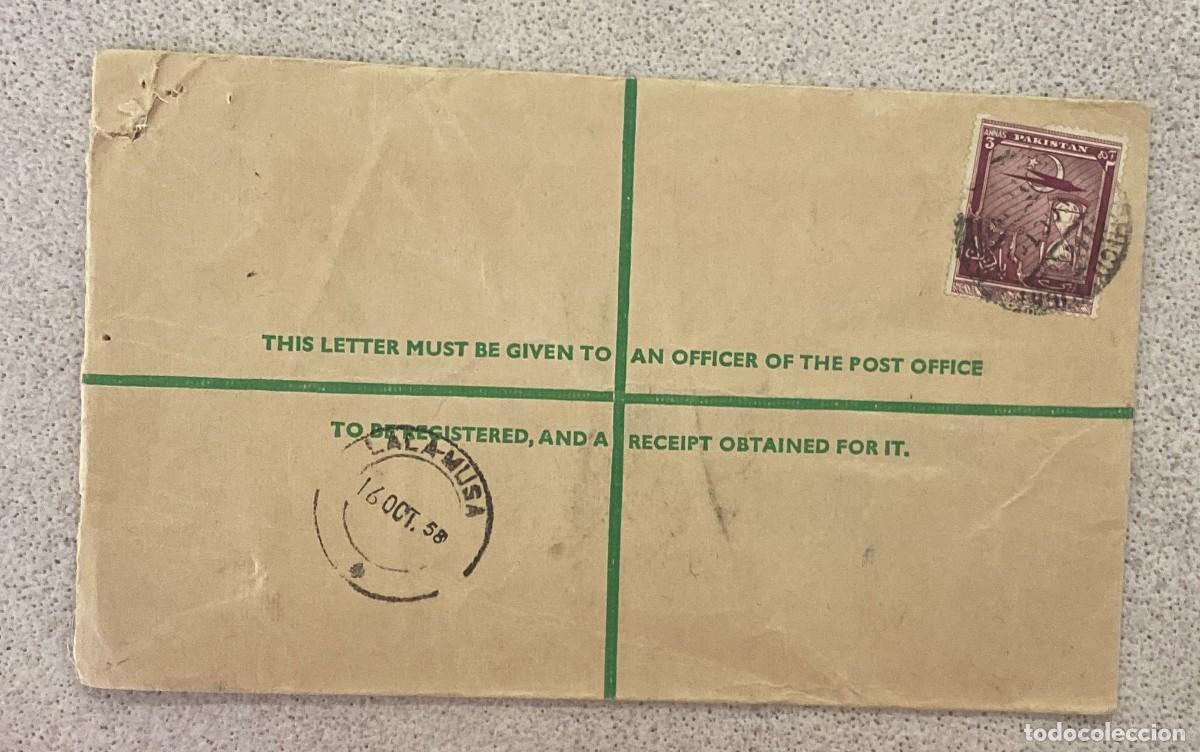 Briefmarken: O) 1958 PAKISTAN, STAR AND CRESCENT PLANE AND HOUR GLASS, REGISTERED, XF