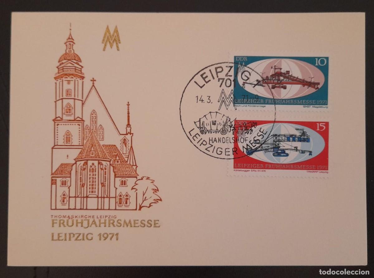 Francobolli: SD)1971, GERMAN DEMOCRATIC REPUBLIC, POSTCARD, BUILDING, SPRING FAIR LEIPZIG