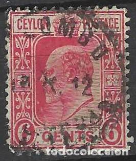 Sellos: CEYL&Aacute;N 1908 - EDUARDO VI, 6C CARM&Iacute;N - USADO - Foto 1