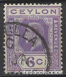 Sellos: CEYL&Aacute;N 1921-27 - JORGE V, 6C VIOLETA - USADO - Foto 1
