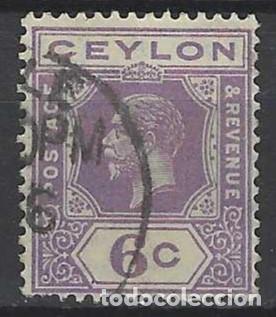 Sellos: CEYL&Aacute;N 1921-27 - JORGE V, 6C VIOLETA - USADO - Foto 1
