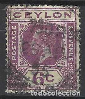 Sellos: CEYL&Aacute;N 1921-27 - JORGE V, 6C VIOLETA - USADO - Foto 1