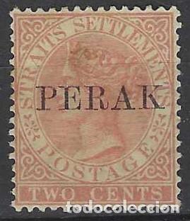 Timbres: MALASIA/PERAK 1880-83 - REINA VICTORIA, 2C MARR&Oacute;N SOBREIMPRESO - MH*