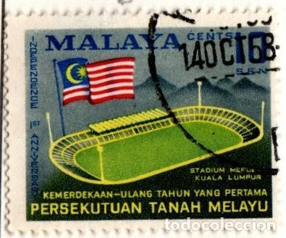Timbres: Malasia. Federaci&oacute;n. Anv. De la Independencia. 1958. YT-87.