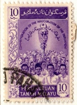 Timbres: Malasia. Federaci&oacute;n. Inauguraci&oacute;n del Parlamento. 1959. YT-92.