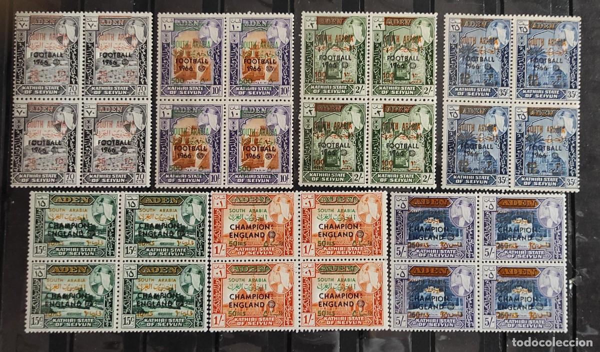 Briefmarken: ADEN_SOUTH ARABIA-Yvert 77/83-Copa mundial de futbol LONDON 1966- boque DE 4 mnh**
