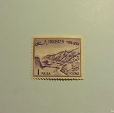 Sellos: PAKISTAN 1961 - MONTAÑAS, PAISAJES - PASO DE KHYBER - 1 PAISA NUEVO.
