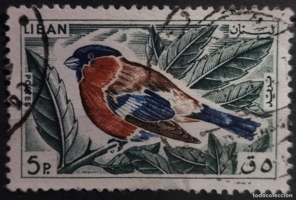 Sellos: LIBANO 1965 P&aacute;jaros. USADO. - Foto 1