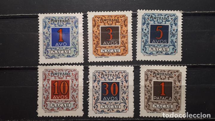 Sellos: MACAO. A&ntilde;o 1952 (*).YVERT 56/61. - Foto 1