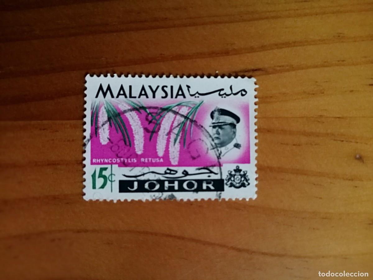 Francobolli: MALASIA, MALAYSIA - VALOR FACIAL 15 C - A&Ntilde;O 1965 - JOHOR - FLORES, ORQUIDEAS . SCOTT 174