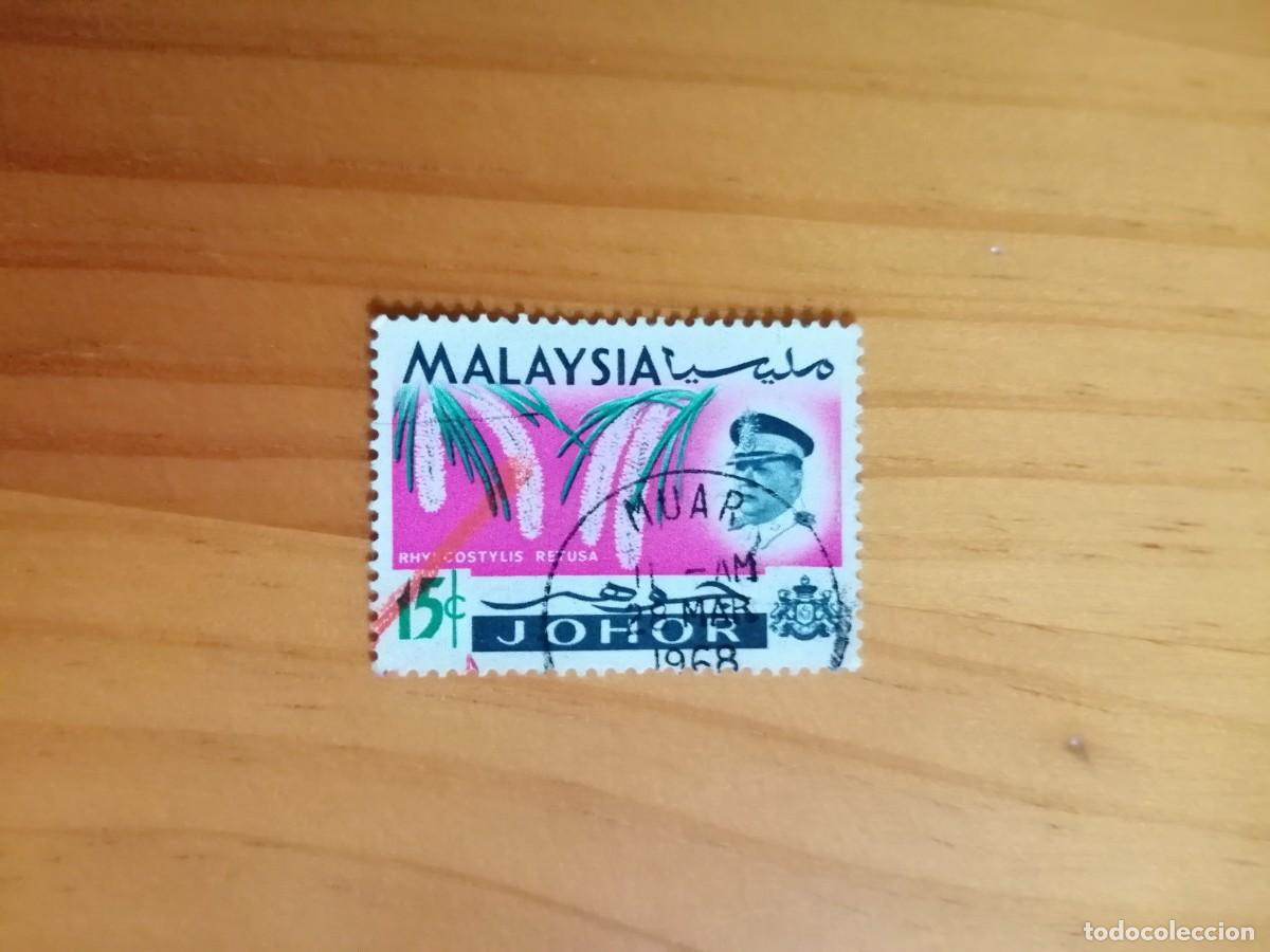 Francobolli: MALASIA, MALAYSIA - VALOR FACIAL 15 C - A&Ntilde;O 1965 - JOHOR - FLORES, ORQUIDEAS . SCOTT 174