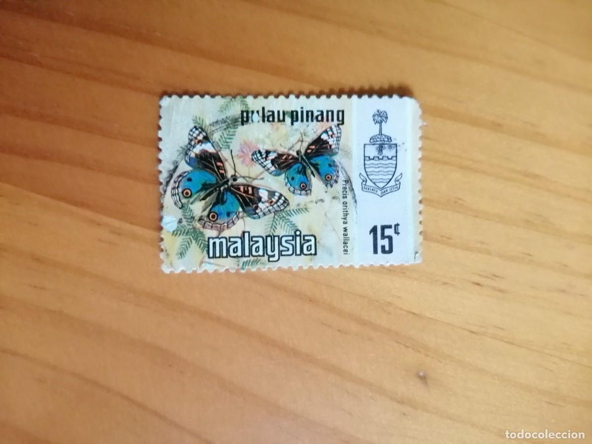 Francobolli: MALASIA, MALAYSIA - VALOR FACIAL 15 - PALAU PINANG, MARIPOSAS