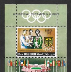 Sellos: SE)1972 ARAB EMIRATES SPORTS SERIES, INTERNATIONAL COOPERATION IN THE MUNICH '72 OLYMPIC GAMES, MNH