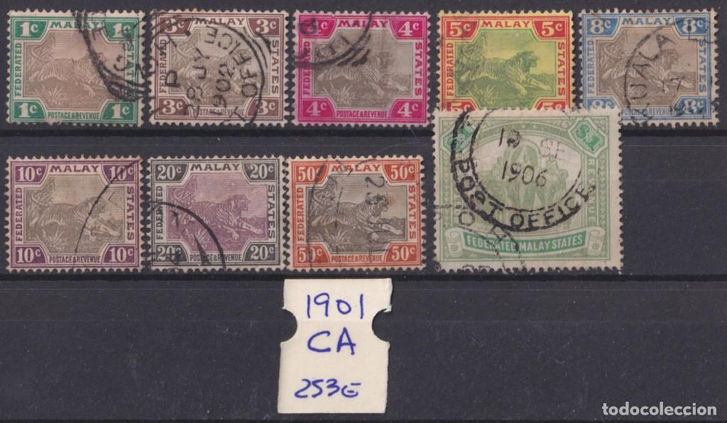 Sellos: F-EX41186 STRAITS SETTLEMENTS MALAYA MALAYSIA TIGER HIGHT VALUE 1901.