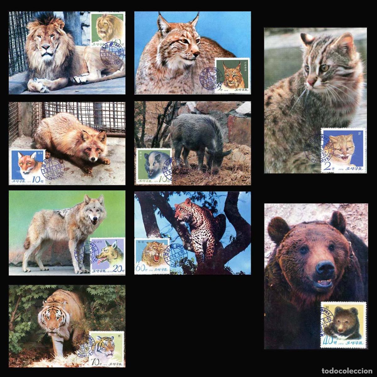 Sellos: RPDC 1974 animales - Foto 1