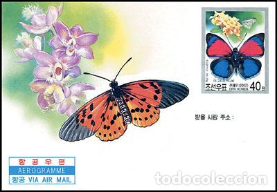 Sellos: RPDC 2002 mariposas - Foto 1