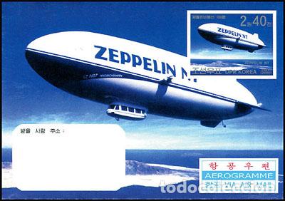 Sellos: RPDC 2002 Centenario del primer vuelo del dirigible Zeppelin - Foto 1